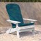 Flash Furniture White Folding Adirondack Chairs-Teal Cushions, 2PK 2-JJ-C14505-CSNTL-WH-GG - alternate 4